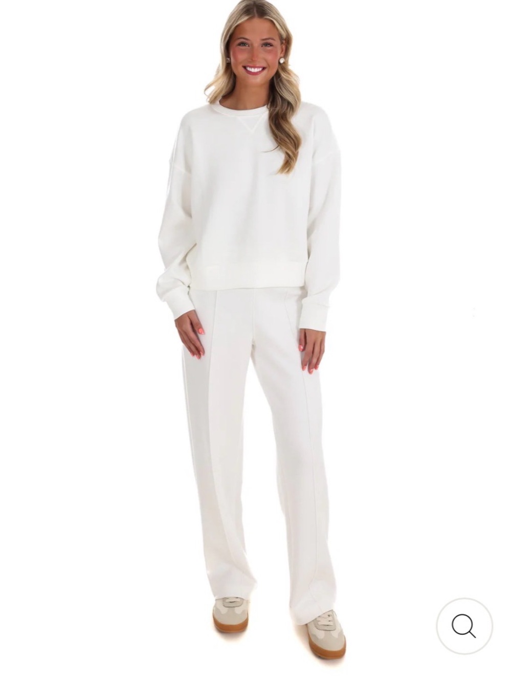 Spanx AirEssentials Heavyair Straight Leg Sweatpants In Color Powder